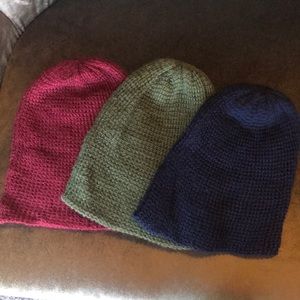 3 Waffle Knit Slouch Beanies!